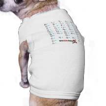 ひらがな表 de la carta de los Hiragana Camiseta De Perrito