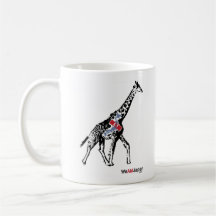 キリンとシマウママグカップ de la taza de la jirafa y de la cebr