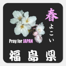 募金用 , Cherry blossoms , 桜 正方形シールステッカー