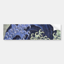 北斎の波, onda de Hokusai del 北斎, Hokusai Etiqueta De Parachoque