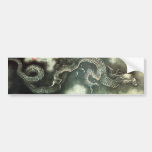 北斎の龍, dragón de Hokusai del 北斎, Hokusai, arte Pegatina De Parachoque