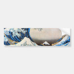 神奈川沖浪裏, gran onda del 北斎, Hokusai Etiqueta De Parachoque