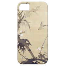 竹に鳥, pájaro y bambú, Kiitsu, arte del 其一 de Japón iPhone 5 Case-Mate Carcasa
