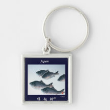 縁起鮒！【えんぎぶな　；鮒：へら鮒　】　　FISH 　ART　JAPAN　作家作品 キーチェーン