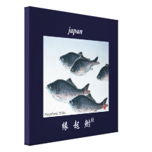 縁起鮒！【群雄】　※基本サイズ【６０．３６×６０．３６】前後。　JAPAN　ART　GYOTAKU ギャラリー張りキャンバス