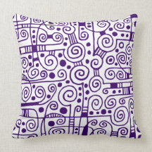 040512 - Deep Purple en blanco Cojines