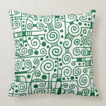 040512 - Forest Green en blanco Almohadas
