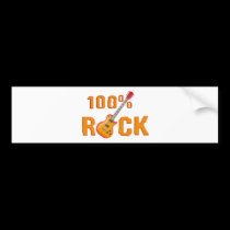 100% Rock Guitars red OK pegatinas de parachoque