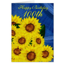 100o Girasoles florales de la tarjeta de felicitac