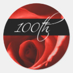 100o Sello del sobre del aniversario y del acontec Etiqueta