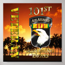 101o Veterano de Vietnam de la división de ataque  Posters