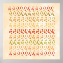 108 veces LEO:      Esmero del símbolo del zodiaco Poster