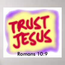 10:9 de los romanos de JESÚS de la CONFIANZA Posters