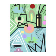 10 urbanos abstractos impresiones en lona