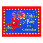 10ma invitación de la fiesta de cumpleaños de la e