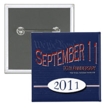 11 de septiembre botón conmemorativo pins