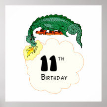 11mo Dragón del cumpleaños Poster
