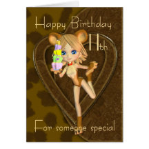 11mo Tarjeta de cumpleaños, colección del animal d