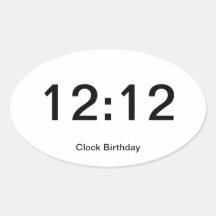 12:12 del pegatina del cumpleaños del reloj