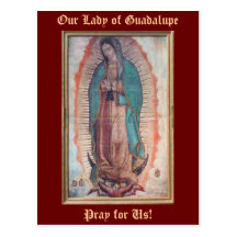 12 de diciembre   nuestra señora de Guadalupe Tarjeta Postal