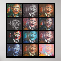 12 Obamas Posters