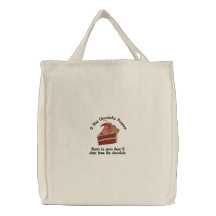 12 paso Chocoholic Bolsa Bordada