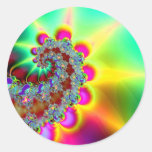 12 psicodélicos - Fractal Etiqueta Redonda