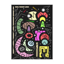 12 urbanos abstractos impresiones en lienzo estiradas