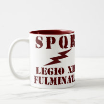 12ma taza de café romana de la legión de Julio Cés