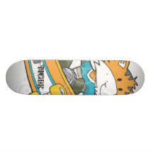 13734-Cool-Skateboarding-Tiger-Clipart-Illustra… Tabla De Patinar