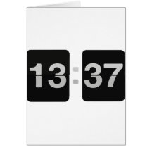 13:37 del reloj de L33T Felicitación