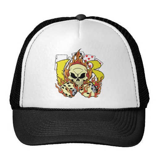 13 dados y cráneos afortunados gorras
