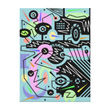 13 urbanos abstractos lona estirada galerías