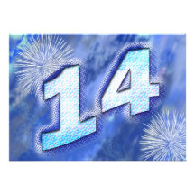 14to Invitación de la fiesta de cumpleaños