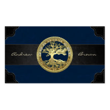 [154] Árbol de la vida céltico [oro] Plantillas De Tarjeta De Negocio