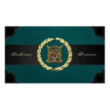 [154] Monograma del ms y del SM [oro] Plantilla De Tarjeta De Negocio