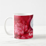 15 años florales de aniversario su taza de la foto