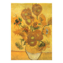 15 girasoles, Vincent van Gogh, cumpleaños del vin Anuncio Personalizado