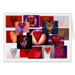 16 corazones tarjetón