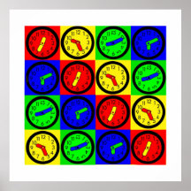16 relojes poster
