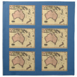 1818 mapa de Australasia - Australia, Nueva Zeland Servilletas