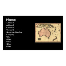 1818 mapa de Australasia - Australia, Nueva Zeland Plantillas De Tarjeta De Negocio