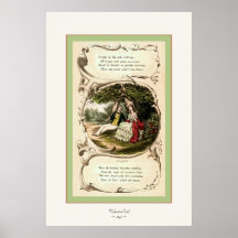 ~ 1840 de la tarjeta de la tarjeta del día de San  Poster