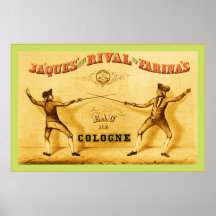 ~ 1877 de la publicidad de agua de colonia del vin poster
