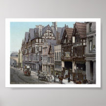 1890's de Inglaterra Chester del vintage Posters