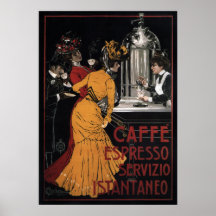 ~ 1900 de Servizio Istantaneo del ~ del café expre Posters
