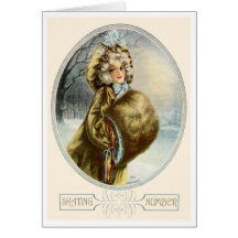 ¡1912!! "EL ROMANCE NÚMERO PATINADOR DEL INVIERNO" FELICITACION 