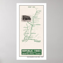 1914 mapa, LA a Saugus, San Fernando Impresiones
