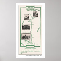 1914 mapa, Sacramento a Folsom Poster