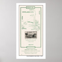 1914 mapa, San Francisco a Oakland Impresiones